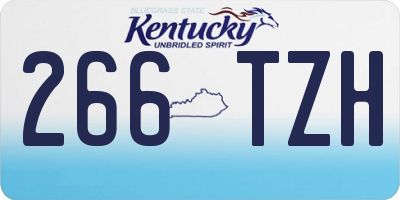 KY license plate 266TZH