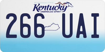 KY license plate 266UAI