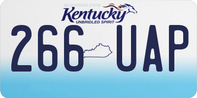 KY license plate 266UAP