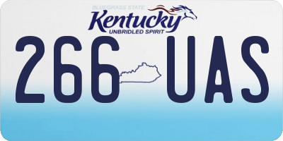 KY license plate 266UAS