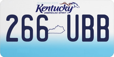 KY license plate 266UBB