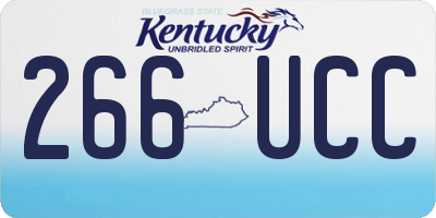KY license plate 266UCC