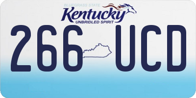 KY license plate 266UCD