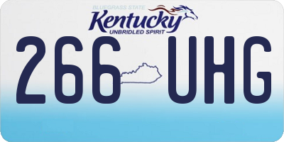 KY license plate 266UHG