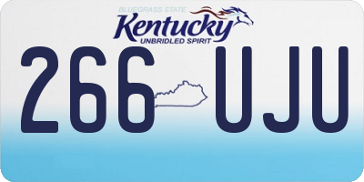 KY license plate 266UJU
