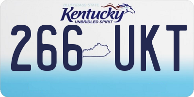 KY license plate 266UKT