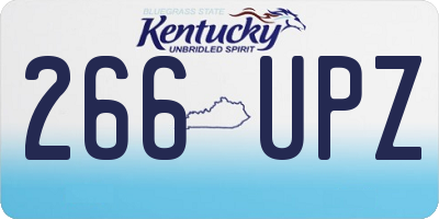 KY license plate 266UPZ