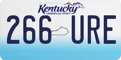 KY license plate 266URE