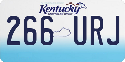 KY license plate 266URJ