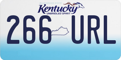 KY license plate 266URL