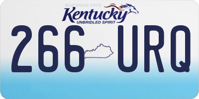 KY license plate 266URQ