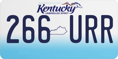 KY license plate 266URR