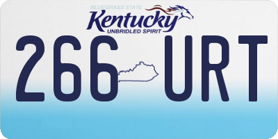 KY license plate 266URT