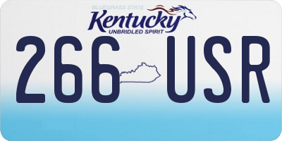 KY license plate 266USR
