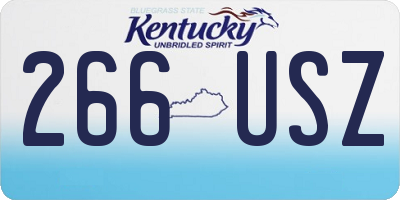 KY license plate 266USZ