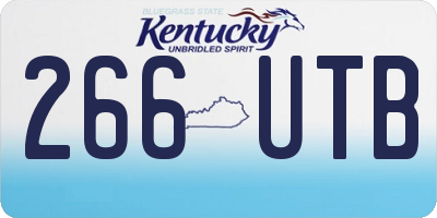 KY license plate 266UTB