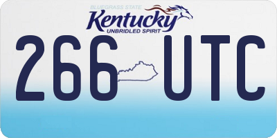 KY license plate 266UTC
