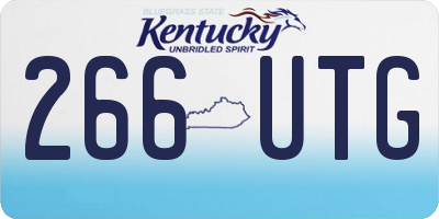 KY license plate 266UTG