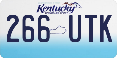KY license plate 266UTK