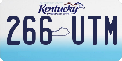 KY license plate 266UTM