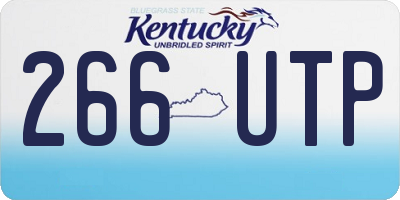 KY license plate 266UTP