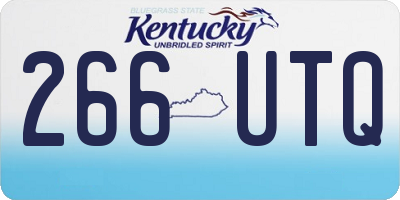 KY license plate 266UTQ