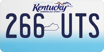 KY license plate 266UTS
