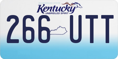 KY license plate 266UTT