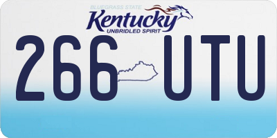 KY license plate 266UTU