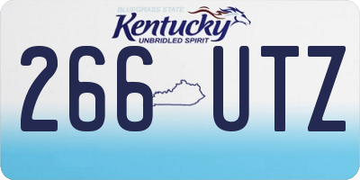 KY license plate 266UTZ