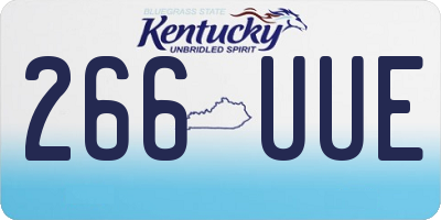 KY license plate 266UUE