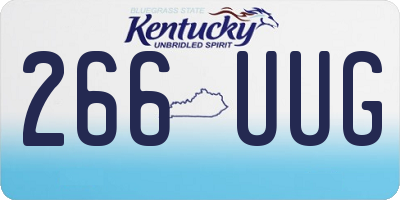 KY license plate 266UUG