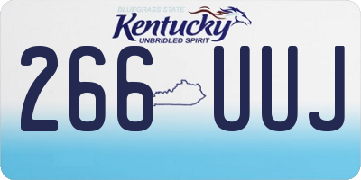 KY license plate 266UUJ