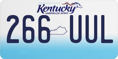 KY license plate 266UUL