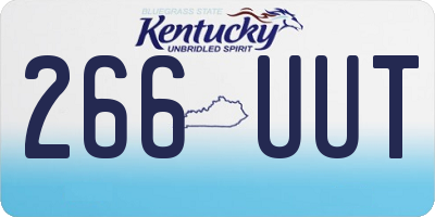 KY license plate 266UUT