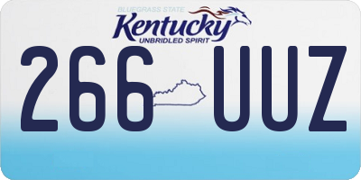 KY license plate 266UUZ