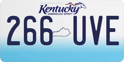 KY license plate 266UVE