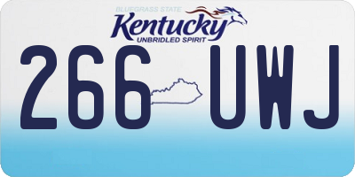 KY license plate 266UWJ