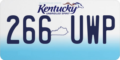 KY license plate 266UWP