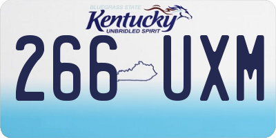 KY license plate 266UXM