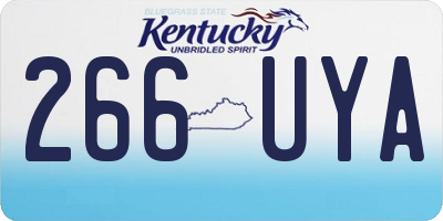 KY license plate 266UYA