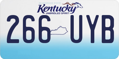 KY license plate 266UYB