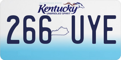 KY license plate 266UYE