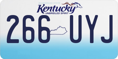 KY license plate 266UYJ