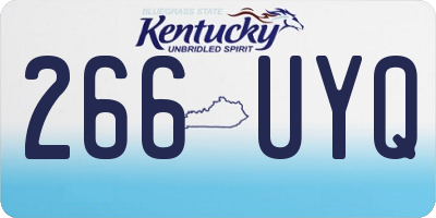 KY license plate 266UYQ