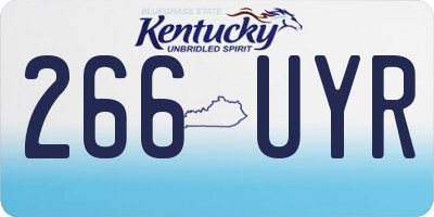 KY license plate 266UYR
