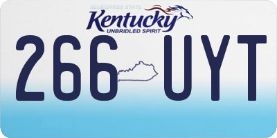 KY license plate 266UYT