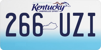 KY license plate 266UZI