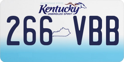 KY license plate 266VBB