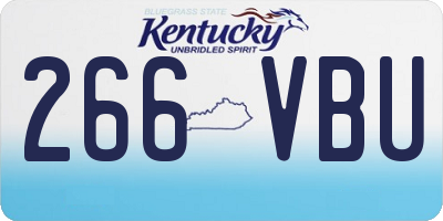 KY license plate 266VBU